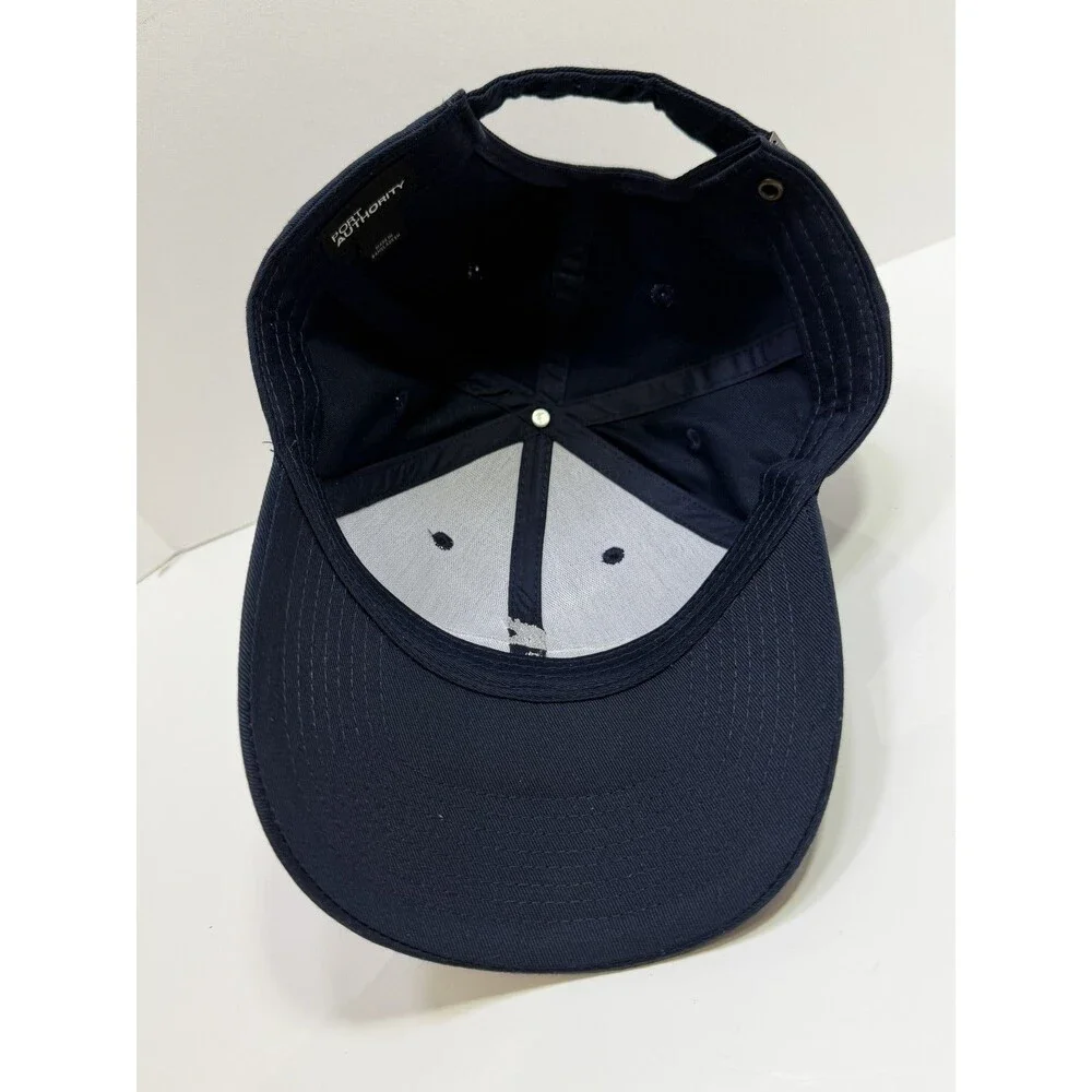 Port Authority Navy Blue Baseball Cap Cranemere Bird Logo Adjustable Hat